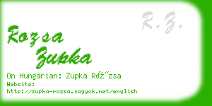 rozsa zupka business card